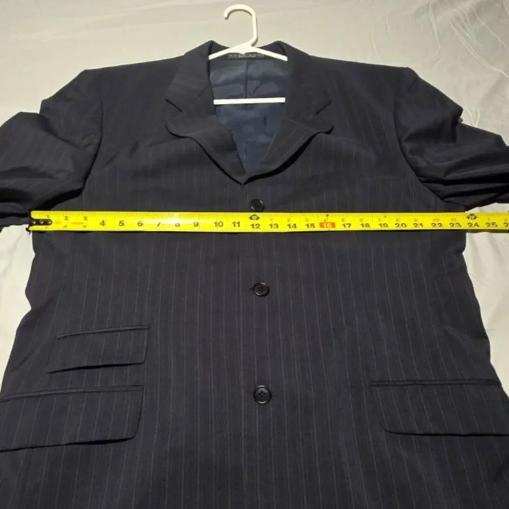 Hugo Boss Men's Navy Pinstripe Blazer Sport Coat 44T